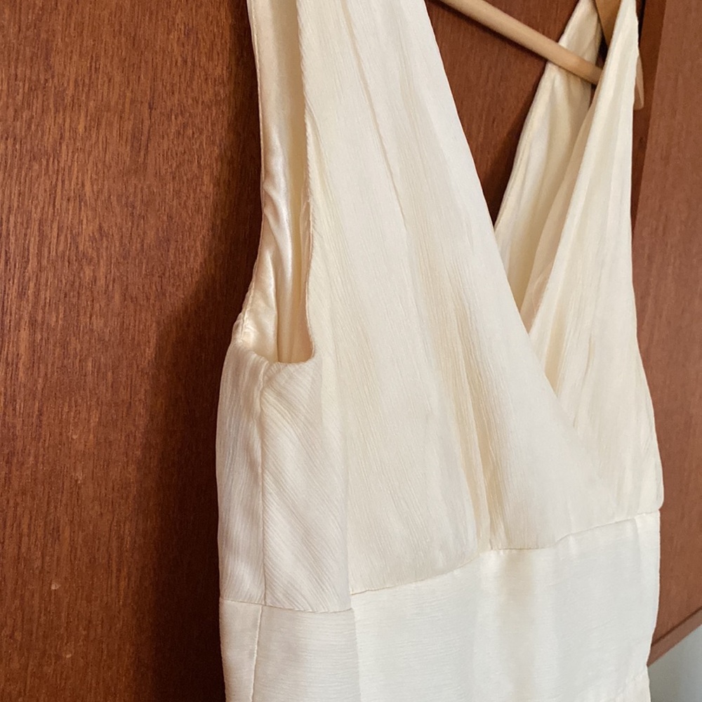 J Crew silk off white wedding dress. Size 6P. - Picture 9 of 12